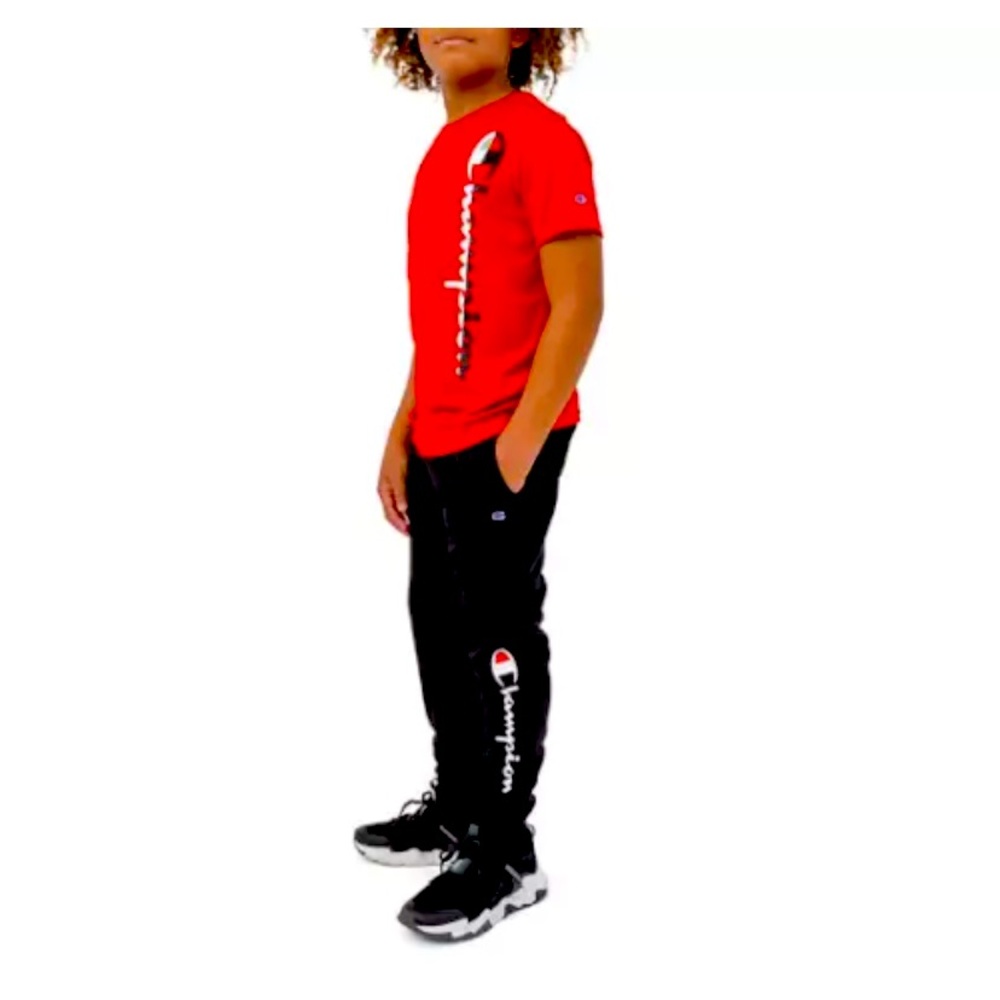 Champion 2 piece tshirt and sweatpants set size 8 nwt